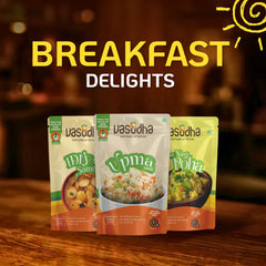 Breakfast Delights – Idly Sambar, Poha & Upma | Ready to eat | No Onion | No Garlic | Sattvic